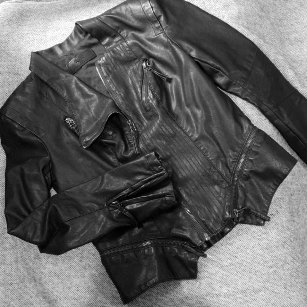 Vegan moto jacket